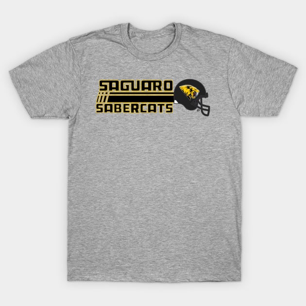 Saguaro Sabercats (Rush Primary - Gold Lined) T-Shirt by dhartist